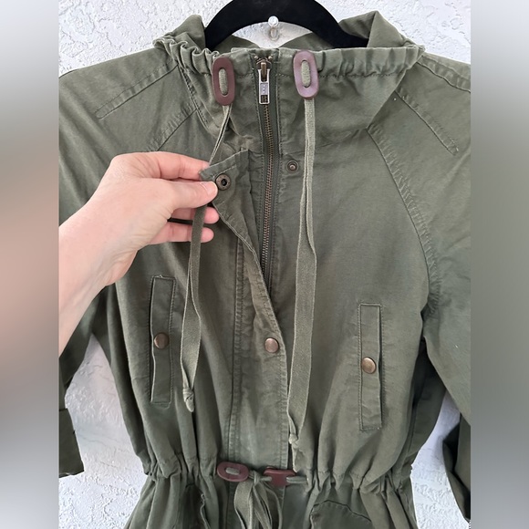 Loft Jacket Linen Cotton Utility Military Green SP - Picture 9 of 11